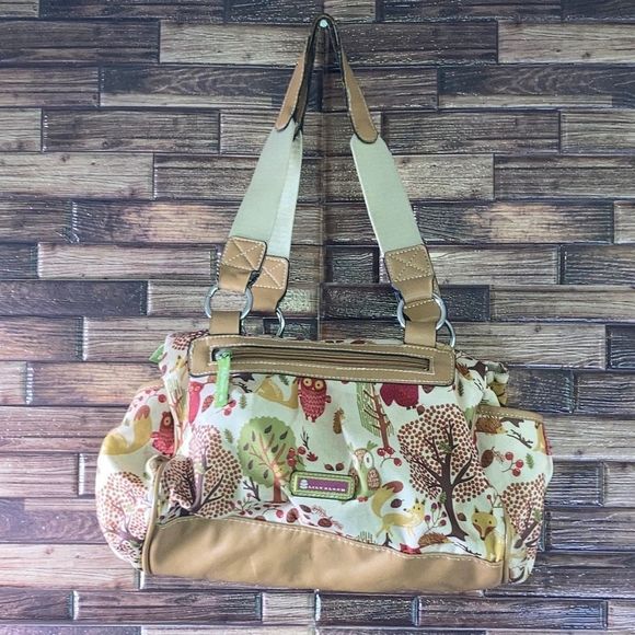 Womens Lily Bloom Woodland Creatures Shoulder Tote Bag - Picture 1 of 16